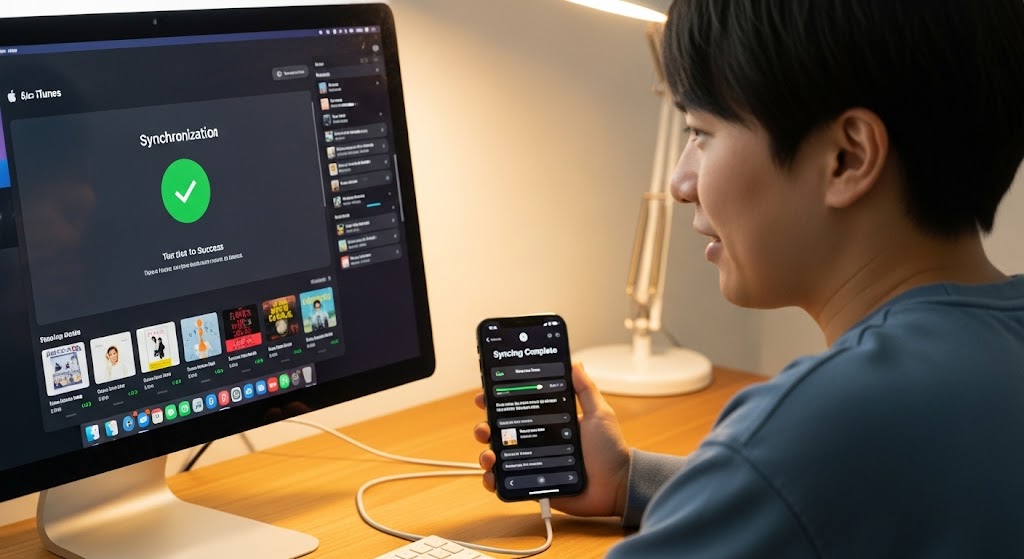 itunesのオーディオブックをiphoneに同期するには