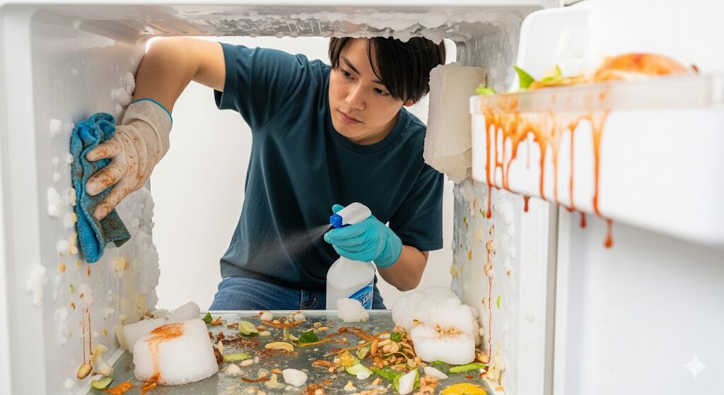 生ゴミで冷凍庫が汚い場合の対処法